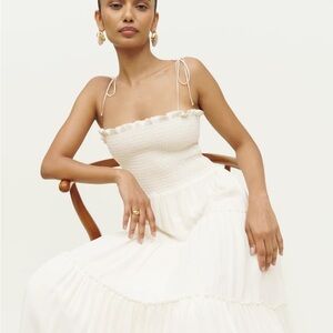 Reformation Nira Dress in Ivory